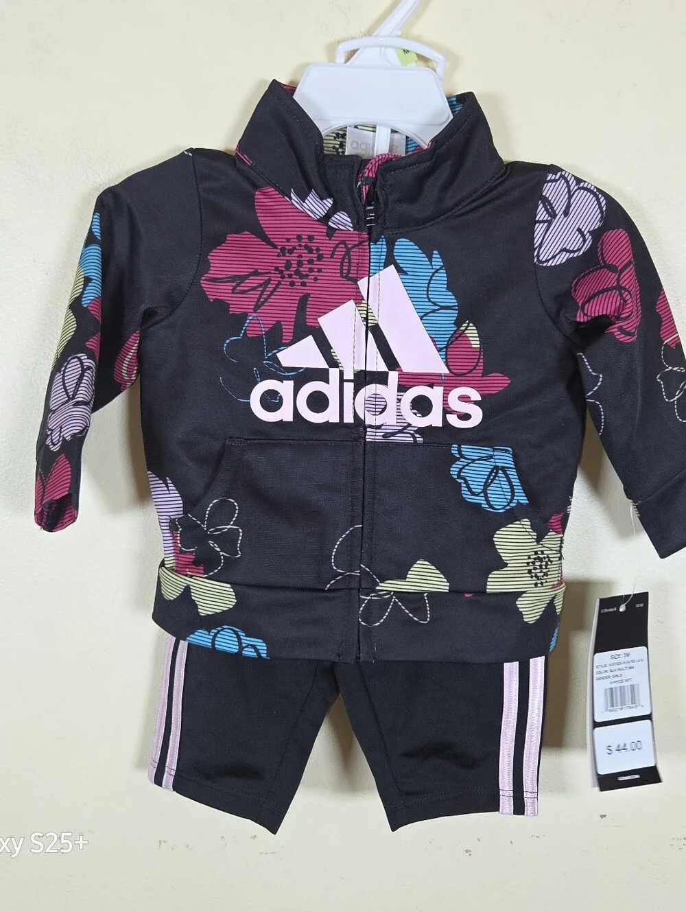 Adidas 3 Month Girls Track Suit Floral Multi Colored NWT MSRP $44.00